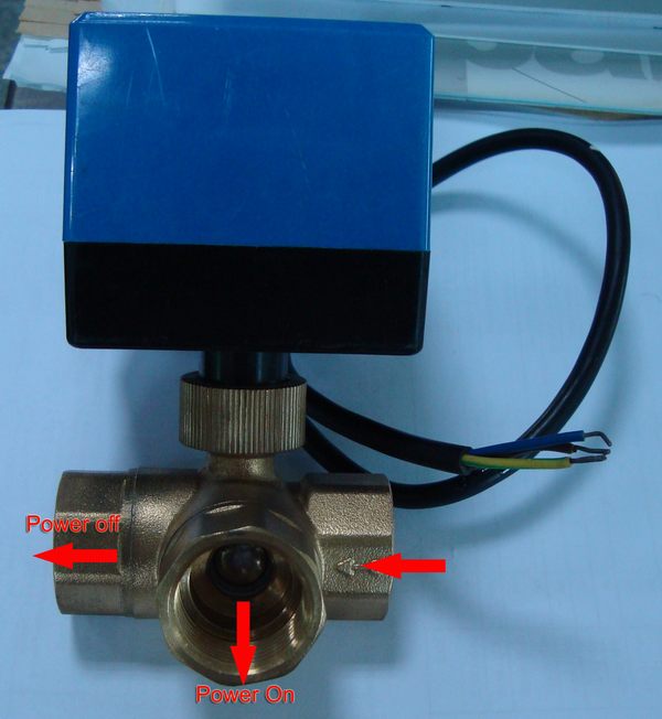 3 way valve direction for solar and fan coil