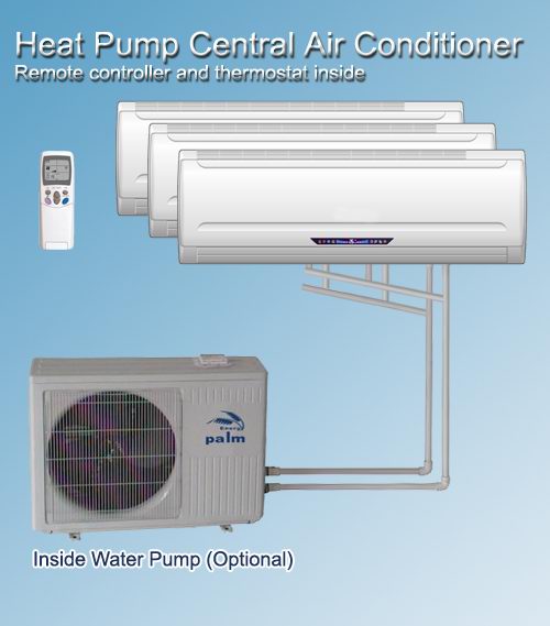 combined heating cooling and hot water heatpump