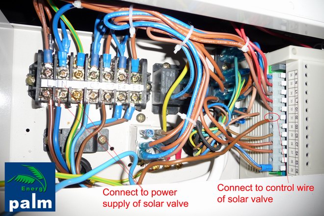 Solar valve connection with Kolant heat pump